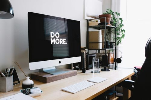 A photo of a personal workspace